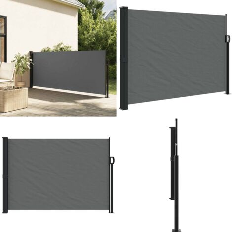 Tenda da sole laterale retrattile antracite 140x300 cm - Tenda da giardino - Tenda retrattile
