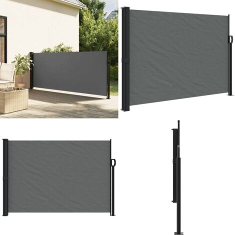 Tenda da sole laterale retrattile antracite 140x600 cm - Tenda da giardino - Tenda retrattile