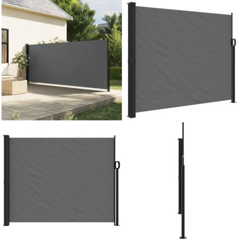 Tenda da Sole Laterale Retrattile Antracite 160x500 cm - Tenda da giardino - Ombreggiatura