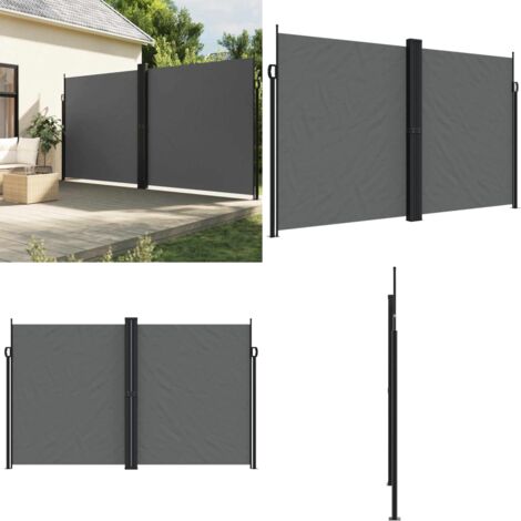 Tenda da Sole Laterale Retrattile Antracite 200x1000 cm - Ombreggiatura da giardino - Tenda da sole retrattile