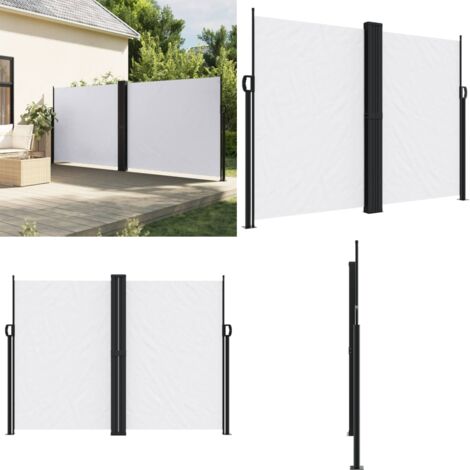 Tenda da Sole Laterale Retrattile Bianca 180x1200 cm - Tenda da sole retrattile - Protezione da sole