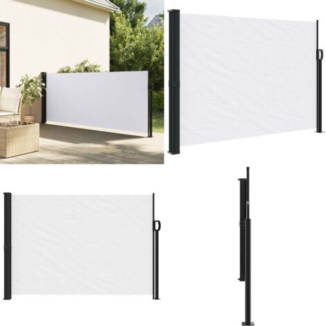 Tenda da Sole Laterale Retrattile Bianco 140x600 cm - Tenda da sole retrattile - Ombreggiatura da giardino
