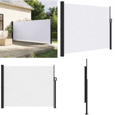 Tenda da Sole Laterale Retrattile Bianco 160x500 cm - Tenda da sole retrattile - Tenda da giardino