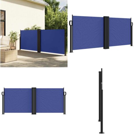 Tenda da Sole Laterale Retrattile Blu 100x1000 cm - Tenda da giardino - Protezione da sole
