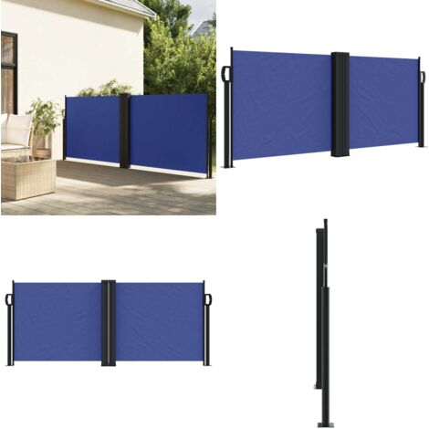 Tenda da Sole Laterale Retrattile Blu 100x600 cm - Tenda da sole retrattile - Protezione da sole