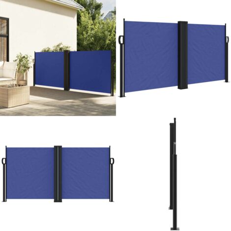 Tenda da Sole Laterale Retrattile Blu 120x600 cm - Tenda da sole retrattile - Tenda da giardino
