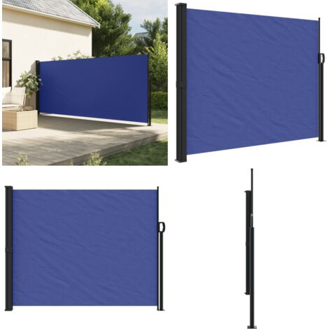 Tenda da Sole Laterale Retrattile Blu 160x600 cm - Tenda da sole retrattile - Tenda da giardino