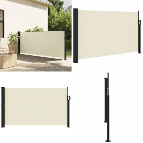 Tenda da Sole Laterale Retrattile Crema 117x300 cm - Tenda da sole retrattile - Tenda da giardino