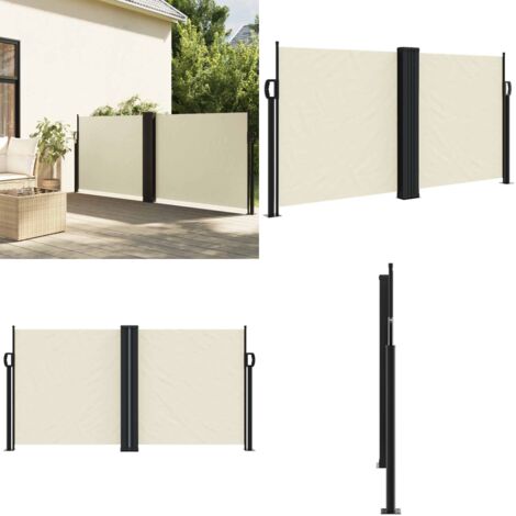 Tenda da Sole Laterale Retrattile Crema 120x1200 cm - Tenda da sole retrattile - Protezione da sole