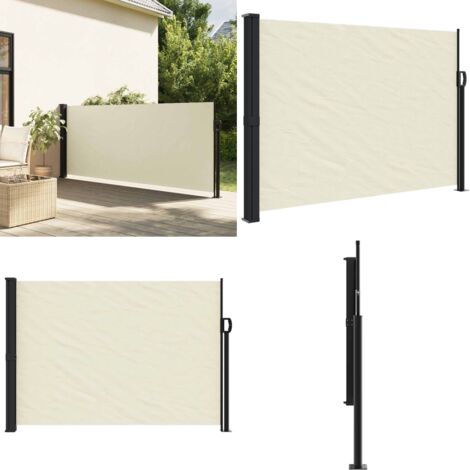 Tenda da Sole Laterale Retrattile Crema 140x600 cm - Tenda da giardino - Ombreggiatura