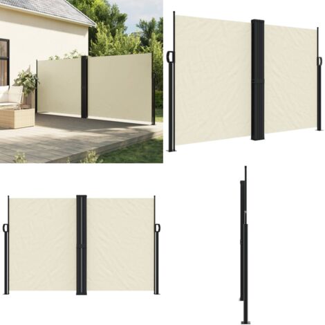 Tenda da Sole Laterale Retrattile Crema 160x1200 cm - Tenda da sole retrattile - Protezione da sole