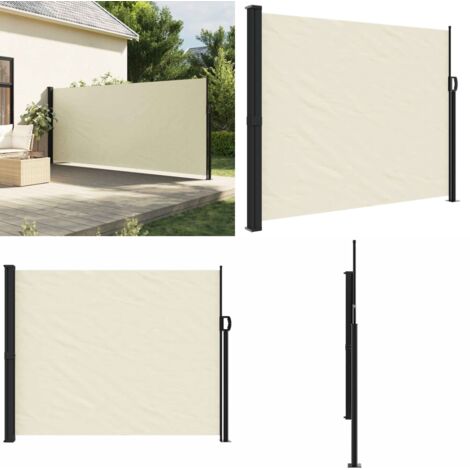 Tenda da Sole Laterale Retrattile Crema 160x600 cm - Tenda da sole retrattile - Ombreggiatura esterna