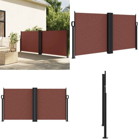 Tenda da Sole Laterale Retrattile Marrone 120x1000 cm - Tenda da sole retrattile - Tenda da giardino