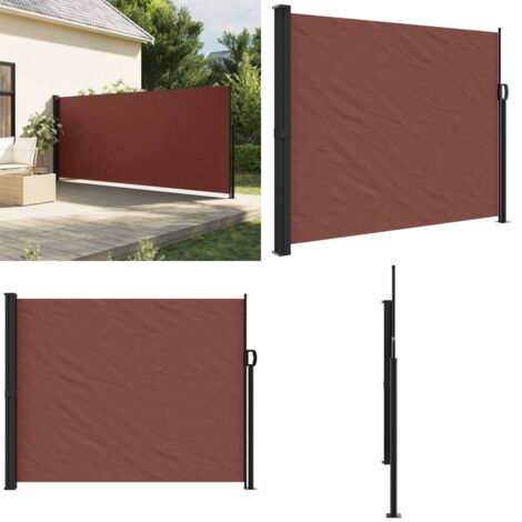 Tenda da Sole Laterale Retrattile Marrone 160x500 cm - Tenda da sole retrattile - Ombreggiatura da giardino