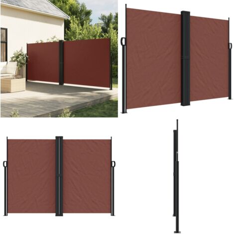 Tenda da Sole Laterale Retrattile Marrone 180x1000 cm - Tenda da sole retrattile - Tenda da giardino