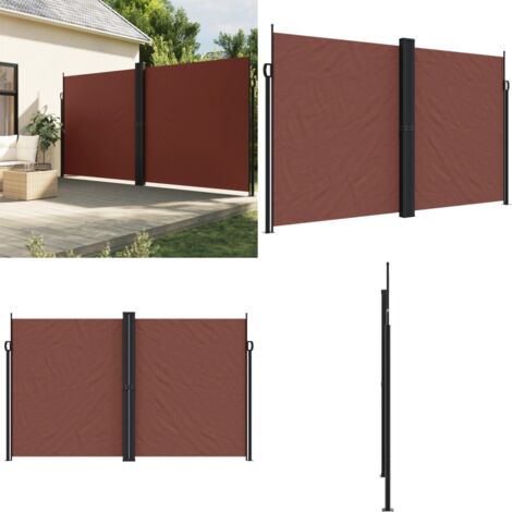 Tenda da Sole Laterale Retrattile Marrone 200x1200 cm - Tenda da sole retrattile - Tenda da giardino