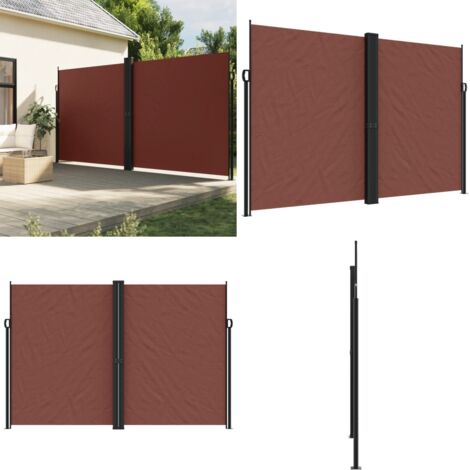 Tenda da Sole Laterale Retrattile Marrone 220x1000 cm - Tenda da sole retrattile - Tenda da giardino
