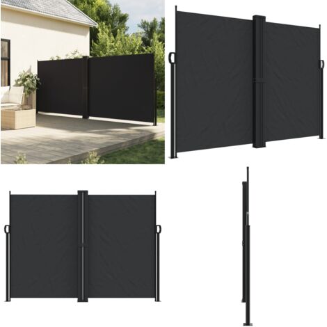 Tenda da Sole Laterale Retrattile Nera 180x1000 cm - Tenda da sole retrattile - Protezione da sole