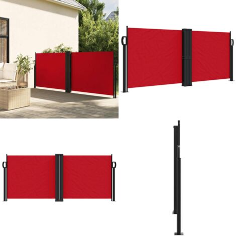 Tenda da Sole Laterale Retrattile Rossa 100x1000 cm - Tenda da sole retrattile - Tenda da giardino