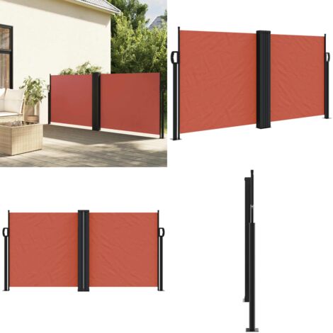 Tenda da Sole Laterale Retrattile Terracotta 120x1200 cm - Tenda da sole retrattile - Tenda da giardino