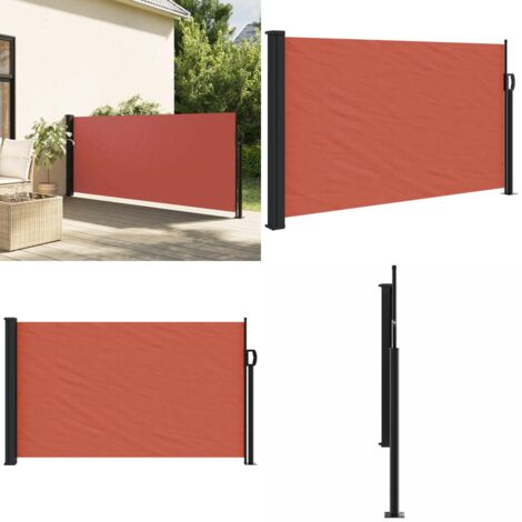 Tenda da Sole Laterale Retrattile Terracotta 120x600 cm - Tenda da giardino - Tenda da balcone