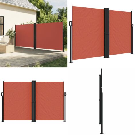 Tenda da Sole Laterale Retrattile Terracotta 160x1000 cm - Tenda da giardino - Tenda da sole retrattile