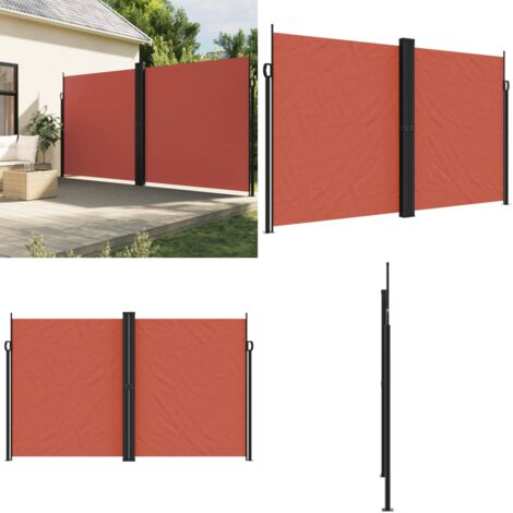 Tenda da Sole Laterale Retrattile Terracotta 200x1200 cm - Tenda da giardino - Tenda da balcone