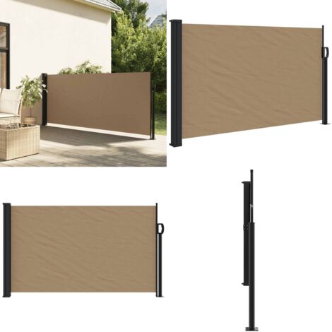 Tenda da Sole Laterale Retrattile Tortora 117x300 cm - Ombreggiatura esterna - Tenda da giardino