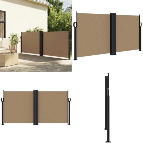 Tenda da Sole Laterale Retrattile Tortora 120x600 cm - Tenda da sole retrattile - Protezione da sole