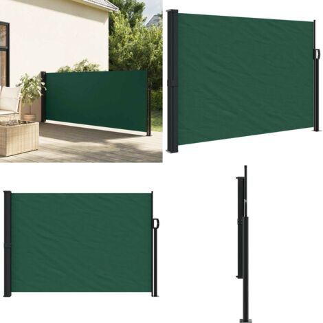 Tenda da Sole Laterale Retrattile Verde Scuro 140x600 cm - Tenda da sole retrattile - Ombreggiatura da giardino