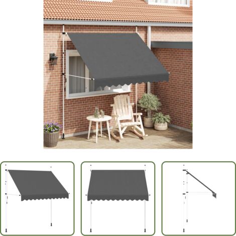 Tenda da sole manuale -  Tenda da Sole Retrattile Manuale 250 cm Antracite