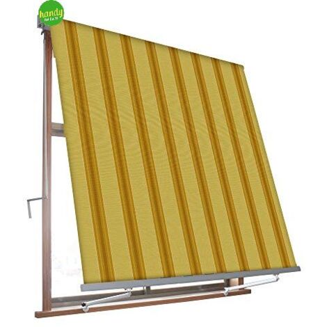 con Cassetta per Esterni Costway Tenda Tenda da Sole Verticale per Balcone Protezione da Vento e Sole 1,4 x 2,5 m, Beige