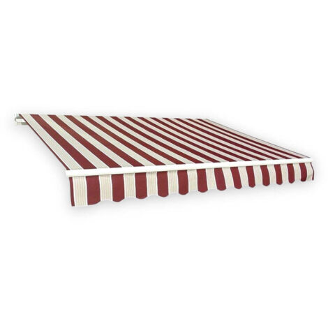 Tenda da sole ombreggiante 300x200 cm a barra quadra per esterno -  Bordeaux/Crema