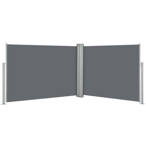 Tenda da sole parasole laterale retrattile per patio giardino terrazza balcone schermo di protezione visiva 100 x 1000 cm antracite 020007104