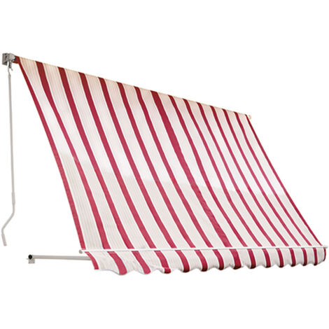 Tenda da Sole per Balcone a Caduta Eco Sangiorgio - Colore: Rigato Verde/Bianco - Formato: 3 x 2.50 m