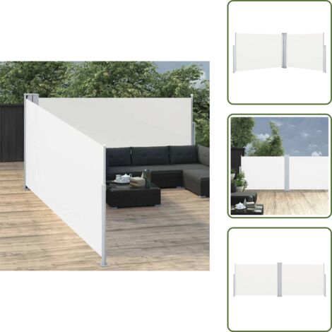 Tenda da sole per balcone - vidaXL Tenda da Sole Laterale Retrattile Crema 100x1000 cm - Tenda da sole per patio