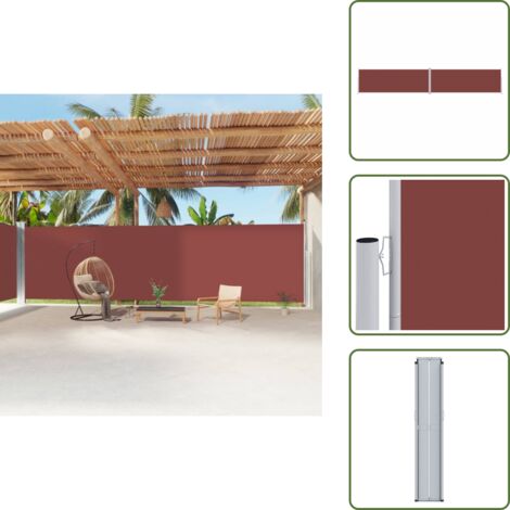 Tenda da sole per balcone - vidaXL Tenda da Sole Laterale Retrattile Marrone 220x1200 cm - Tenda da sole retrattile