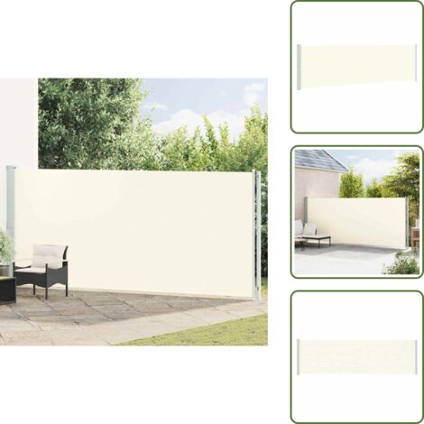 Tenda da sole per balcone - vidaXL Tenda da Sole Laterale Retrattile per Patio 180x600 cm Crema - Tenda da sole per terrazza