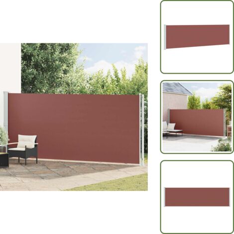 Tenda da sole per balcone - vidaXL Tenda da Sole Laterale Retrattile per Patio 180x600 cm Marrone - Tenda da sole per terrazza