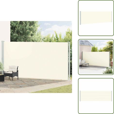 Tenda da sole per balcone - vidaXL Tenda da Sole Laterale Retrattile per Patio 200x600 cm Crema - Tenda da sole per terrazza