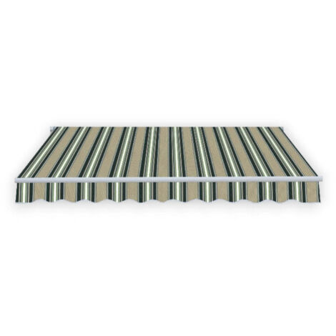 Tenda da sole per balconi con kit per il montaggio Verde e Beige 250x200