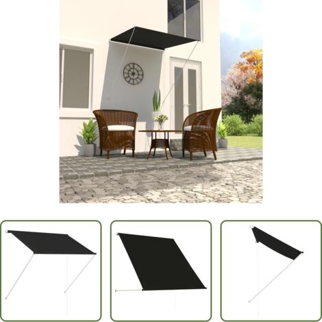 Tenda da sole per finestra -  Tenda da Sole Retrattile 100x150 cm Antracite