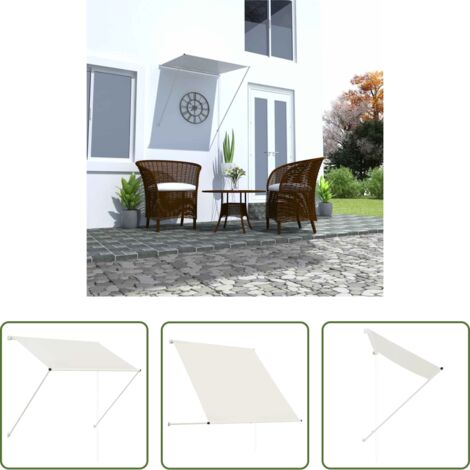 Tenda da sole per finestra -  Tenda da Sole Retrattile 100x150 cm Crema