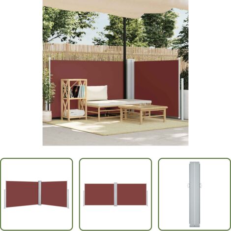 Tenda da sole per giardino -  Tenda da Sole Laterale Retrattile Marrone 120x1000 cm