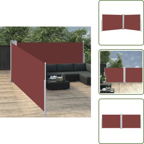 Tenda da sole per patio - vidaXL Tenda da Sole Laterale Retrattile Marrone 100x1000 cm - Tenda da sole per balcone