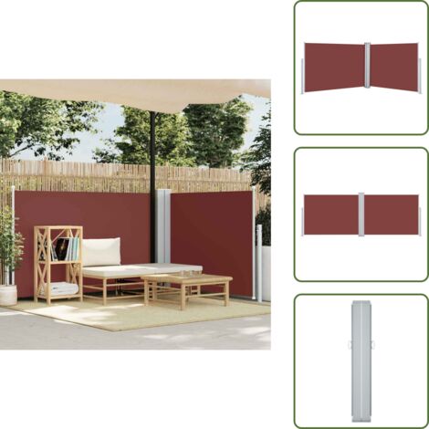 Tenda da sole per patio - vidaXL Tenda da Sole Laterale Retrattile Marrone 120x1000 cm - Tenda da sole per balcone