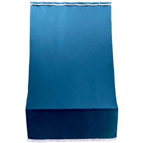 Tenda da Sole per Sormonto 1,4x2,5m in Poliestere con Anelli Ranieri Blu Unito