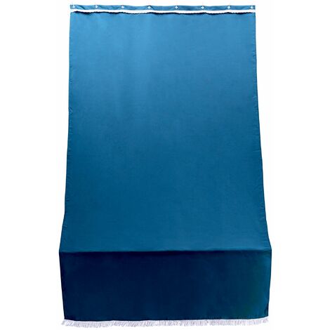 Tenda da Sole per Sormonto 1,4x3m in Poliestere con Anelli Ranieri Blu Unito