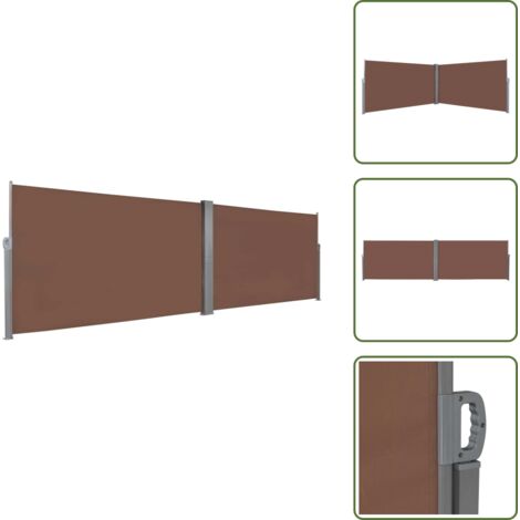 Tenda da sole per terrazza - vidaXL Tenda da Sole Laterale Retrattile 160x600 cm Marrone - Tenda da sole per giardino