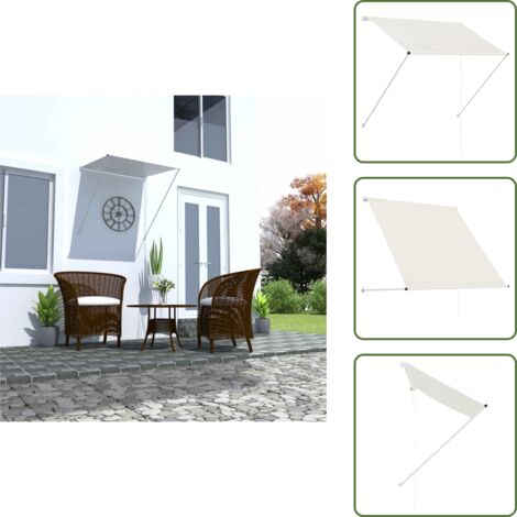 Tenda da sole per terrazza - vidaXL Tenda da Sole Retrattile 100x150 cm Crema - Tenda da sole impermeabile